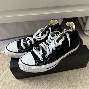 Black high top converse size 9